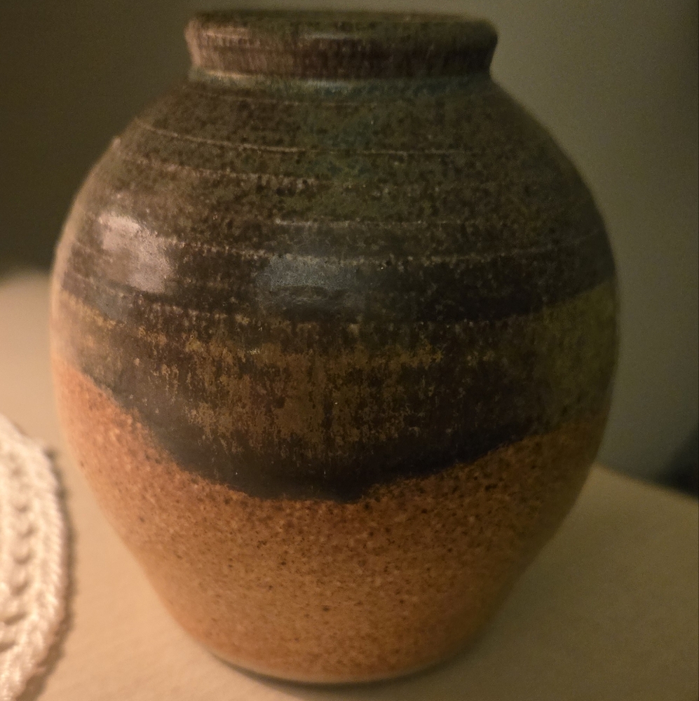 Handcrafted Ceramic Artisan Vase - Earth Tones